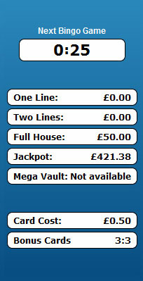 jackpot cafe 90 ball bingo game payouts prizes jackpots