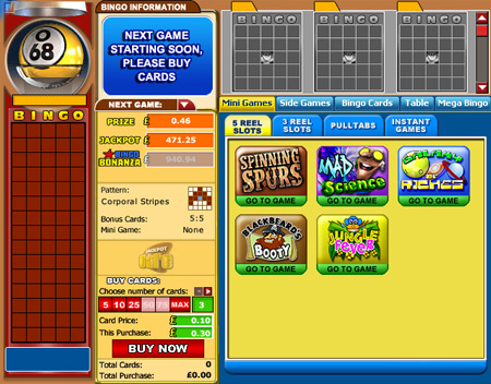 jackpot cafe 75 ball online bingo game