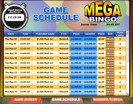 jackpot cafe mega bingo network online bingo game