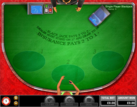 jackpot cafe single player blackjack online casino game