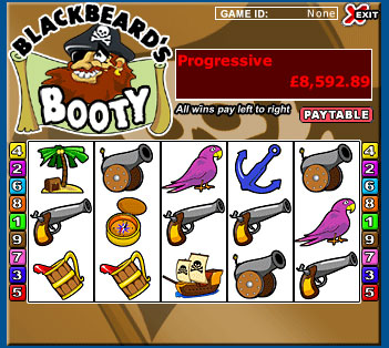 jackpot cafe blackbeards booty 5 reel online slots game