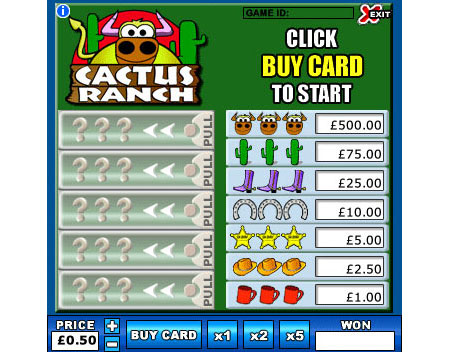 jackpot cafe cactus ranch online instant win game