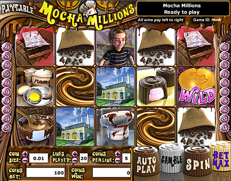 jackpot cafe mocha millions 5 reel online slots game