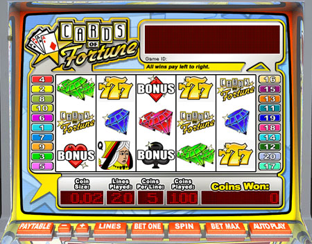 jackpot cafe cards of fortune 5 reel online slots game