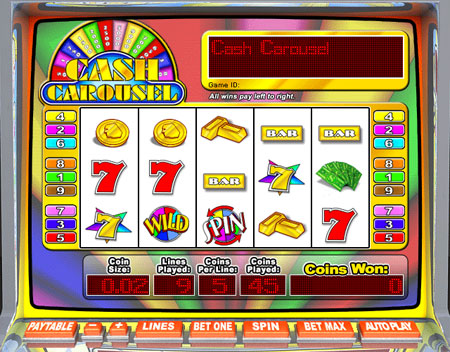 jackpot cafe cash carousel 5 reel online slots game