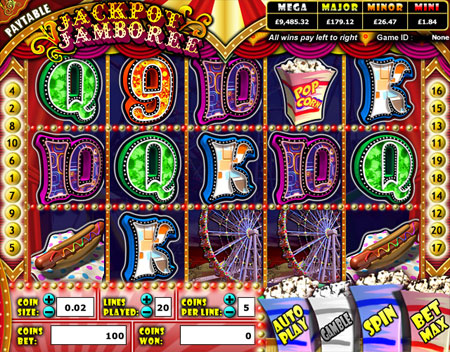 jackpot cafe jackpot jamboree 5 reel online slots game