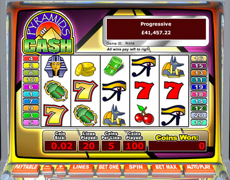 jackpot cafe pyramids of cash 5 reel online slots game